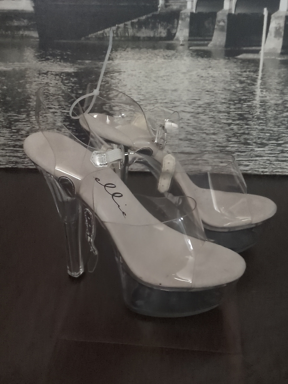 Ellie Clear Platform Heeled Sandals